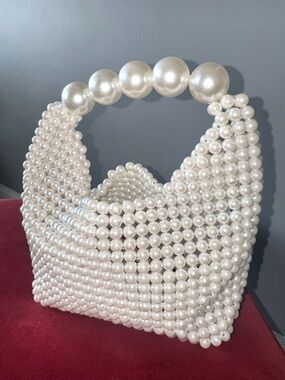 Ivory Faux-Pearl Bridal Handbag
